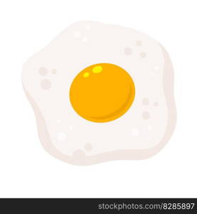 Scrambled egg. Healthy Breakfast. Flat cartoon isolated on white background. Protein and yolk. Element of cooking.. Scrambled egg. Healthy Breakfast.