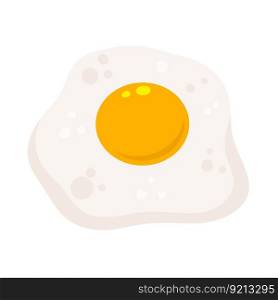 Scrambled egg. Healthy Breakfast. Flat cartoon isolated on white background. Protein and yolk. Element of cooking.. Scrambled egg. Healthy Breakfast.