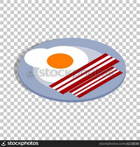 Scrambled eggs isometric icon 3d on a transparent background vector illustration. Scrambled eggs isometric icon
