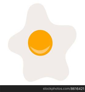 scrambled eggs on a white background . Vector illustration. scrambled eggs on a white background 