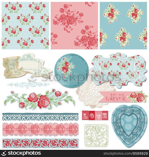 Scrapbook design elements vector image