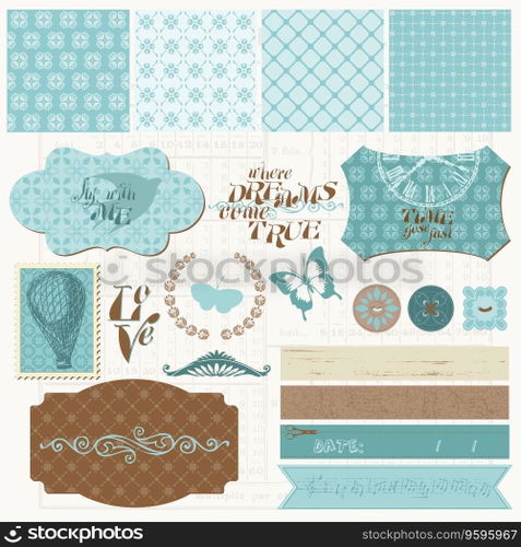 Scrapbook design elements vector image
