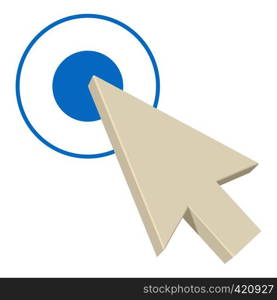 Screen arrow icon. Cartoon illustration of screen arrow vector icon for web. Screen arrow icon, cartoon style