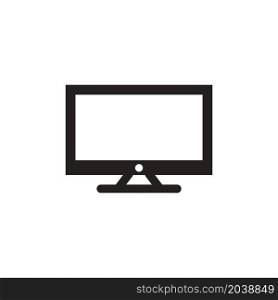 screen flat led monitor icon vector design templates white on background