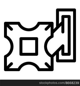 Screen house icon outline vector. Tv mount. Wall bracket. Screen house icon outline vector. Tv mount