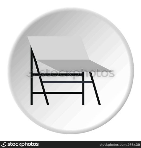 Screen icon in flat circle isolated on white background vector illustration for web. Screen icon circle