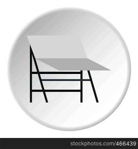 Screen icon in flat circle isolated on white background vector illustration for web. Screen icon circle