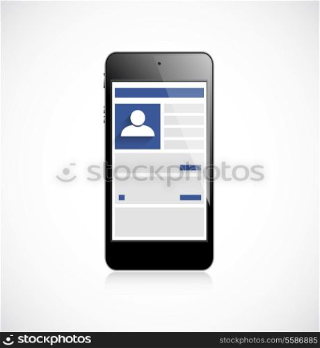 Screen mobile phone with social network app