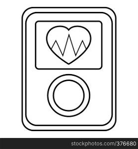 Screen of smart fitness watch icon. Outline illustration of screen of smart fitness watch vector icon for web. Screen of smart fitness watch icon, outline style