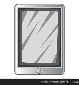 Screen protecting film for tablet icon in monochrome style isolated on white background vector illustration. Protecting film for tablet icon monochrome