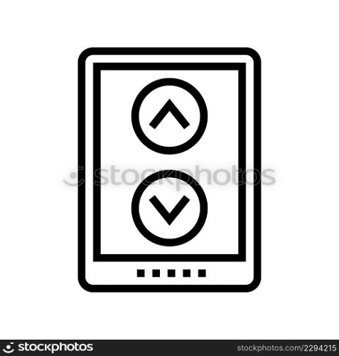 screen scroll line icon vector. screen scroll sign. isolated contour symbol black illustration. screen scroll line icon vector illustration