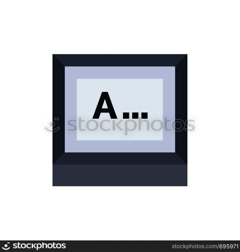 Screen, Typing, Text, Monitor Flat Color Icon. Vector icon banner Template