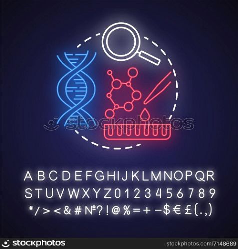 Screening for STIs neon light concept icon. Sexually transmitted infections idea. Venereal diseases exam. Unprotected sex. Glowing sign with alphabet, numbers and symbols. Vector isolated illustration