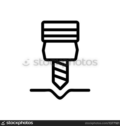 screw and nut icon vector. screw and nut sign. isolated contour symbol illustration. screw and nut icon vector outline illustration