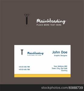 Screw logo Design with business card template. Elegant corporate identity. - Vector