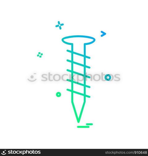 Screw nut tools icon design vector