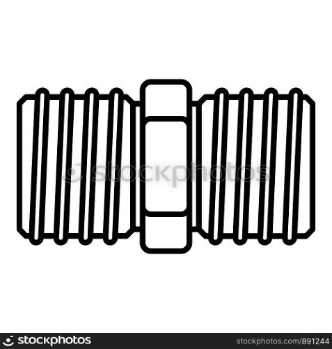 Screw-thread icon. Outline screw-thread vector icon for web design isolated on white background. Screw-thread icon, outline style