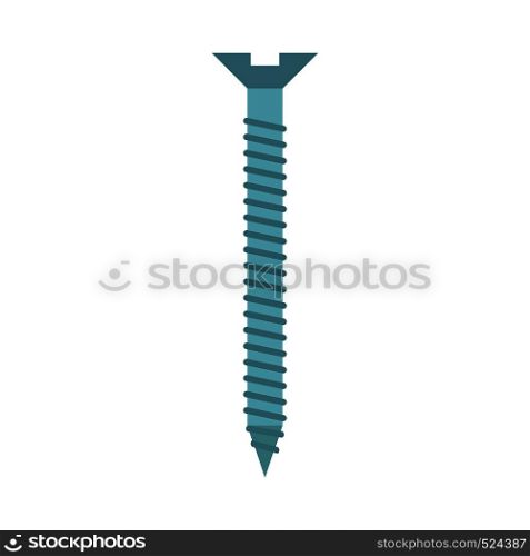 Screw vector icon construction metal industry element. Iron tool hardware flat rivet. Work fix sign silhouette