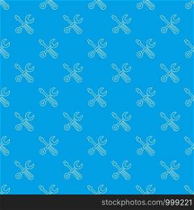 Screwdriver and wrench pattern vector seamless blue repeat for any use. Screwdriver and wrench pattern vector seamless blue