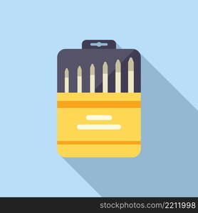 Screwdriver box icon flat vector. Phone repair. Broken tablet. Screwdriver box icon flat vector. Phone repair