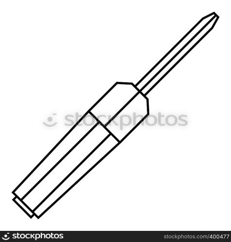 Screwdriver icon. Outline illustration of screwdriver vector icon for web. Screwdriver icon, outline style