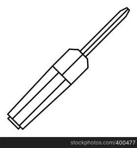 Screwdriver icon. Outline illustration of screwdriver vector icon for web. Screwdriver icon, outline style