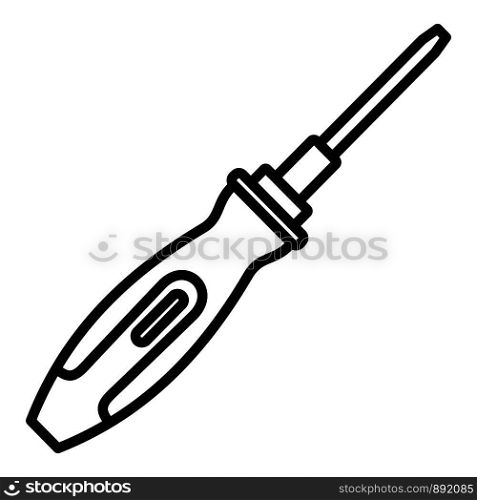 Screwdriver icon. Outline screwdriver vector icon for web design isolated on white background. Screwdriver icon, outline style