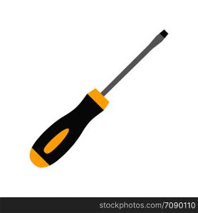 Screwdriver icon. Repair symbol. Vector illustration isolated on white background.