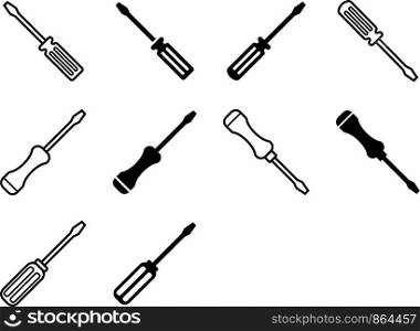 screwdriver icon vector design template