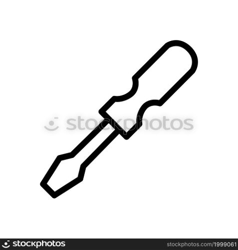 Screwdriver icon vector outline style
