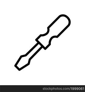 Screwdriver icon vector outline style