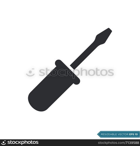 Screwdriver Icon Vector Template. Flat Trendy Design Illustration Design