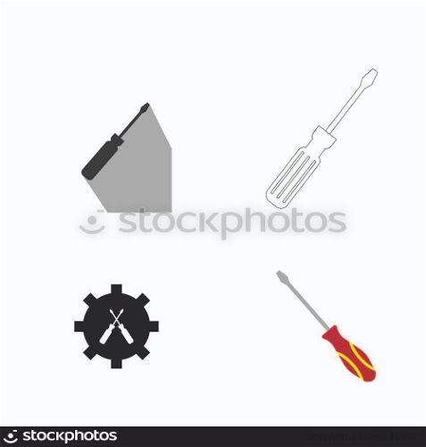 screwdriver logo stock vektor template