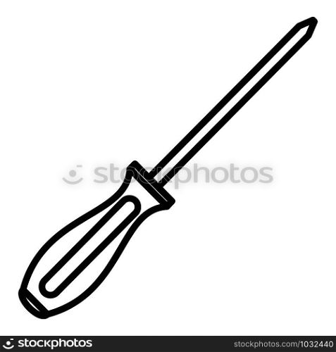 Screwdriver tool icon. Outline screwdriver tool vector icon for web design isolated on white background. Screwdriver tool icon, outline style