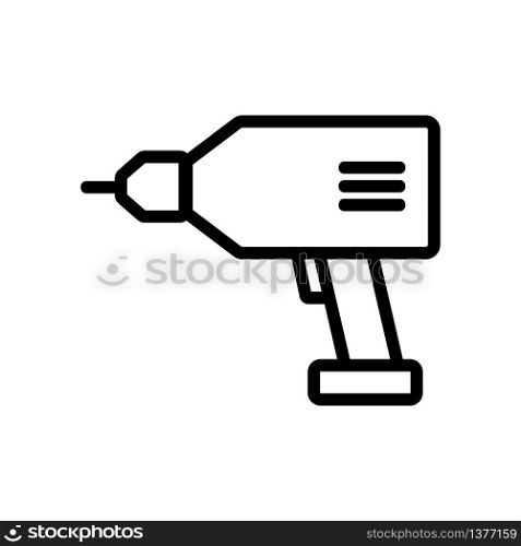 screwdriver type icon vector. screwdriver type sign. isolated contour symbol illustration. screwdriver type icon vector outline illustration