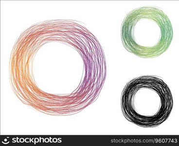 Scribble circle Royalty Free Vector Image