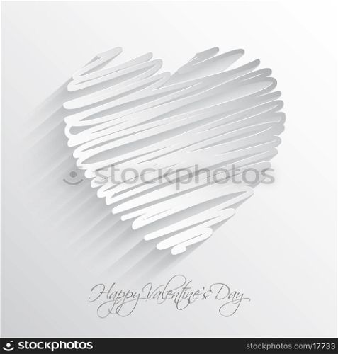 Scribble heart design for Valentine's Day