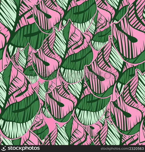 Scribble monstera leaves tropical seamless pattern. Embroidery palm leaf endless wallpaper. Exotic hawaiian jungle backdrop. Rainforest background. Design for fabric , textile print, wrapping, cover. Scribble monstera leaves tropical seamless pattern. Embroidery palm leaf endless wallpaper.