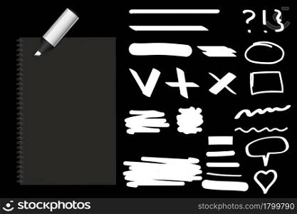 Scribbles on chalkboard marker. Vector hand drawn illustration. Abstract pencil drawing. Stock image. EPS 10.. Scribbles on chalkboard marker. Vector hand drawn illustration. Abstract pencil drawing. Stock image.