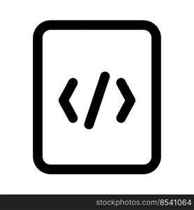 Script file of programming with brackets and slashes