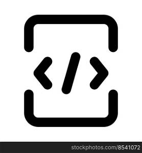Script file of programming with brackets and slashes