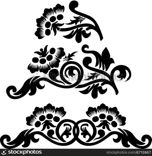 Scroll, cartouche, decor, vector