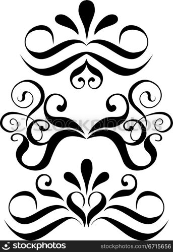 Scroll, cartouche, decor, vector illustration