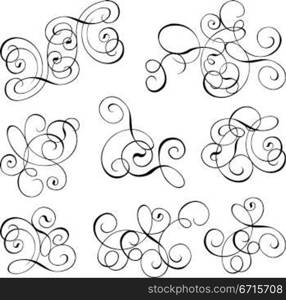 Scroll, cartouche, decor, vector illustration