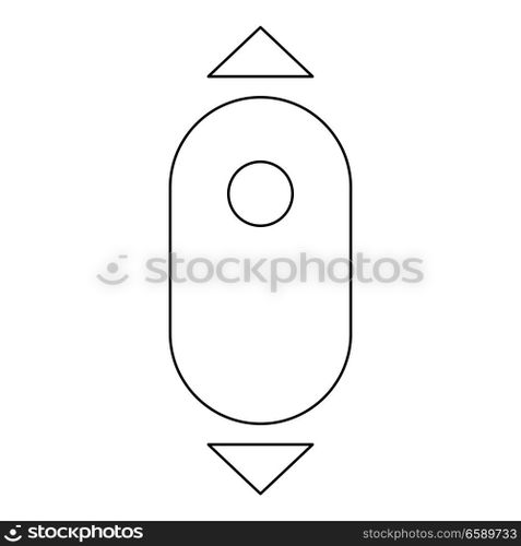 Scroll down computer mouse icon .