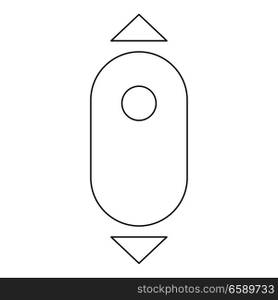 Scroll down computer mouse icon .