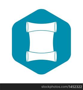 Scroll icon. Simple illustration of scroll vector icon for web. Scroll icon, simple style