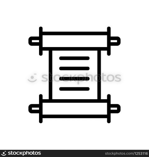 Scroll icon vector. Thin line sign. Isolated contour symbol illustration. Scroll icon vector. Isolated contour symbol illustration