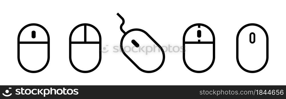 Scroll mouse icon collection. Click icons vector. Pointer icon symbols isolated. Scroll down and up line icons set. Scrolling outline symbol. Vector illustration.. Scroll mouse icon collection. Click icons vector. Pointer icon symbols isolated.