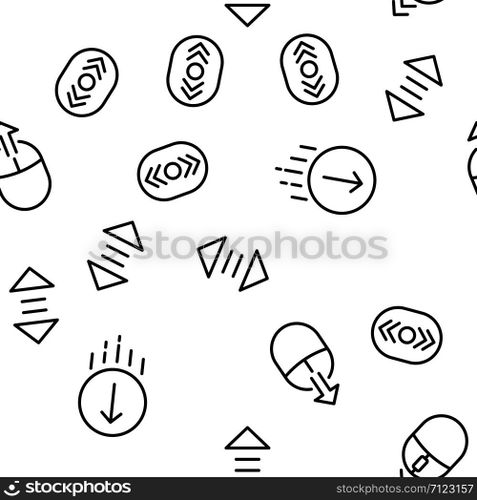 Scroll Vector Seamless Pattern Thin Line Illustration. Scroll Vector Seamless Pattern